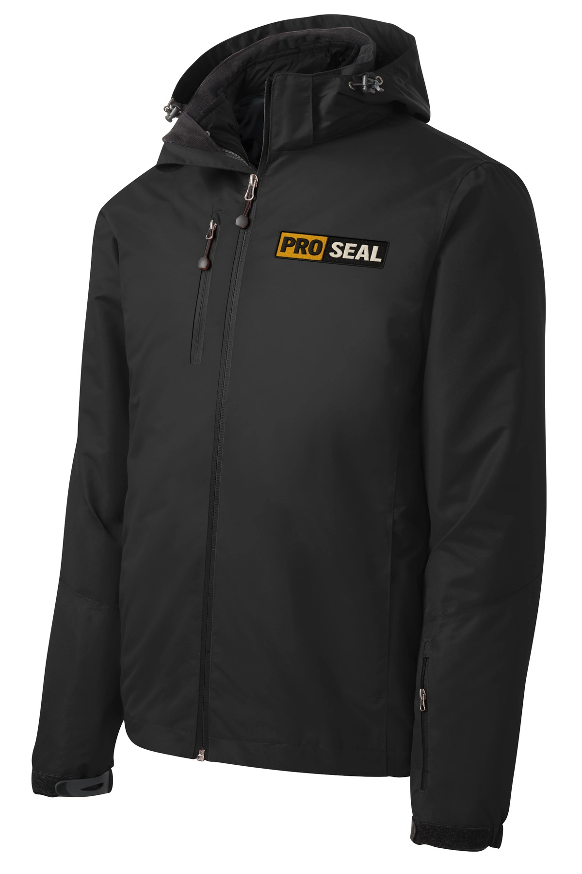 Color Image for J332 - Port Authority® Vortex Waterproof 3-in-1 Jacket. - Black/ Black - Proseal - 3 Color - D