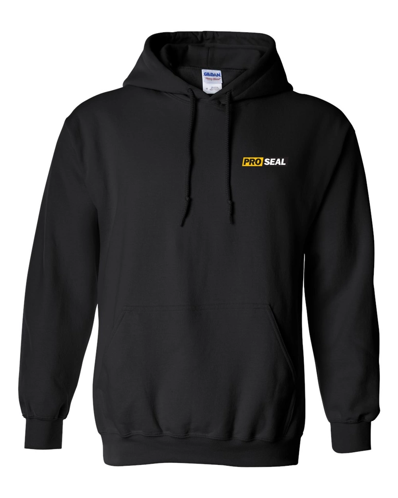 Color Image for 18500 - Gildan Heavy Blend™ Hooded Sweatshirt - Black - Proseal - 3 Color - D