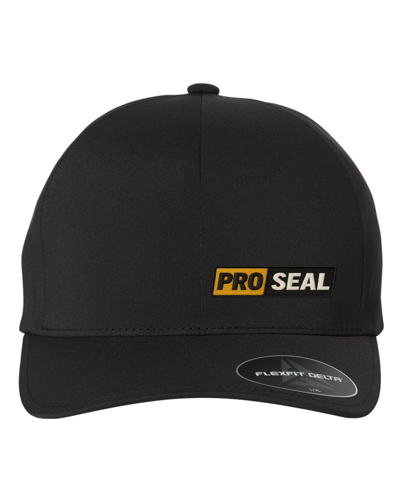 Color Image for 180 - Flexfit Delta® Seamless Cap - Black - Proseal - 3 Color - E