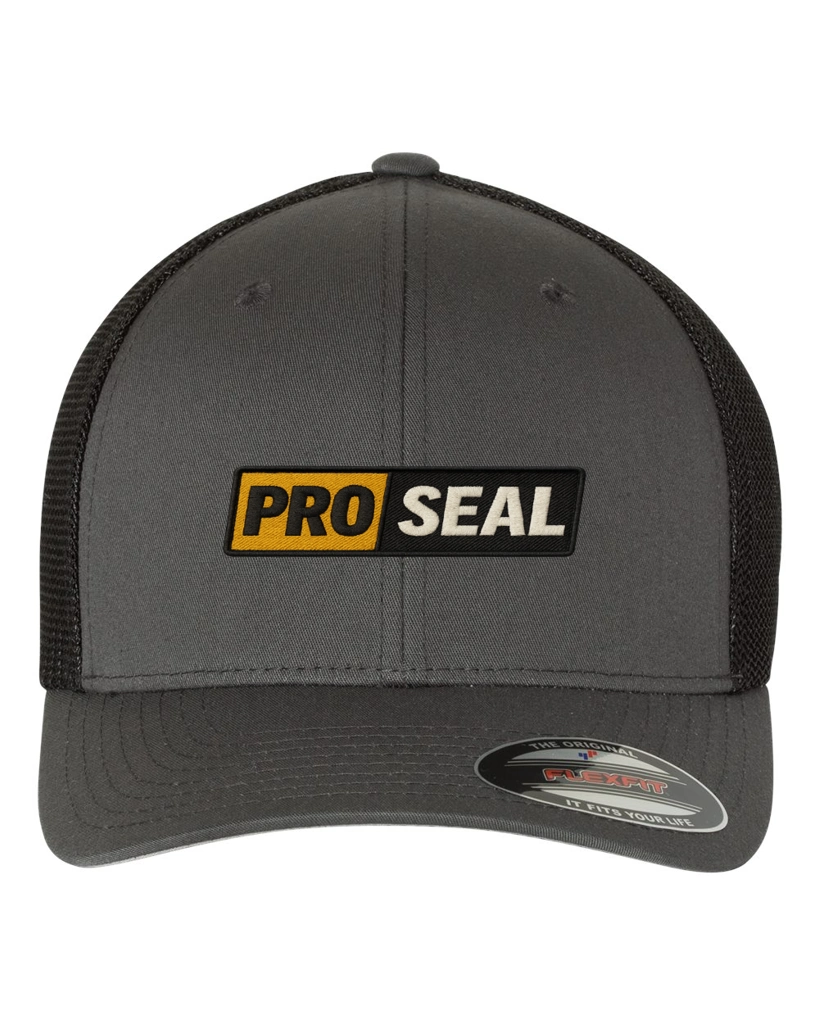 Color Image for 6511 - Flexfit Trucker Cap - Charcoal/ Black - Proseal - 3 Color - E