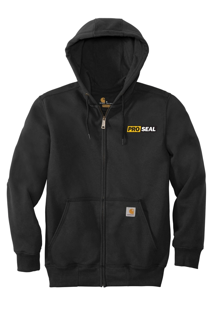 Color Image for CT100614 - Carhartt® Rain Defender® Paxton Heavyweight Hooded Zip-Front Sweatshirt - Black - Proseal - 3 Color - D