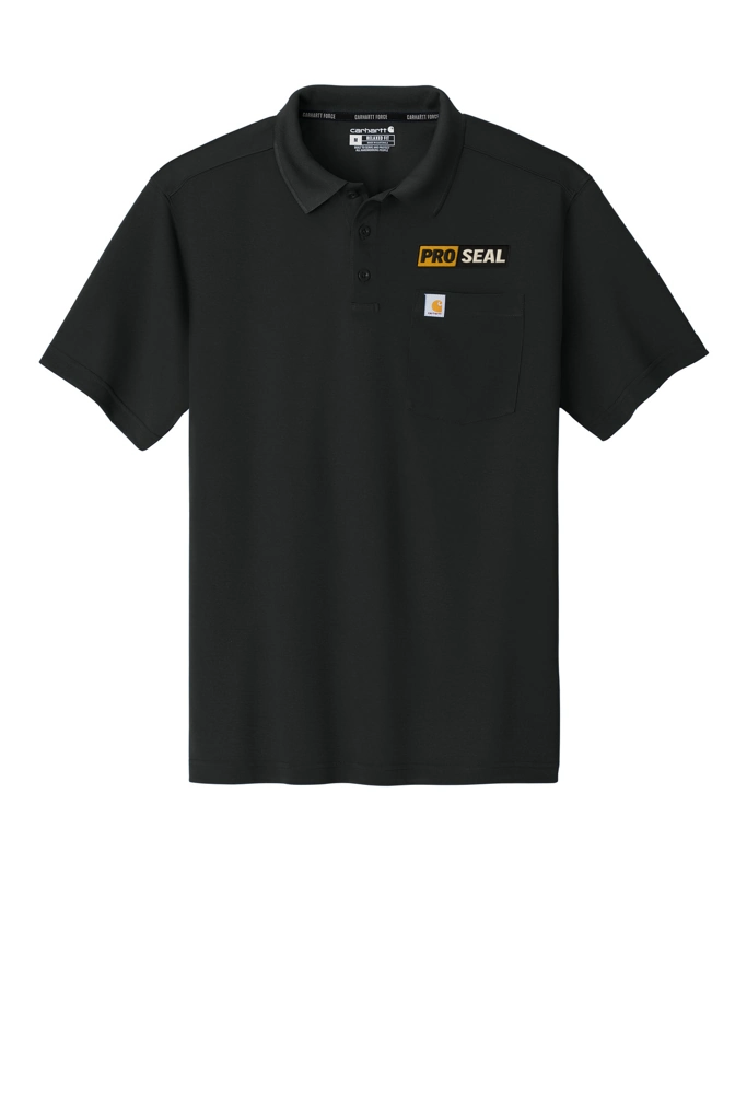 Color Image for CT106880  - Carhartt Force® Snag-Resistant Pocket Polo - Black - Proseal - 3 Color - E