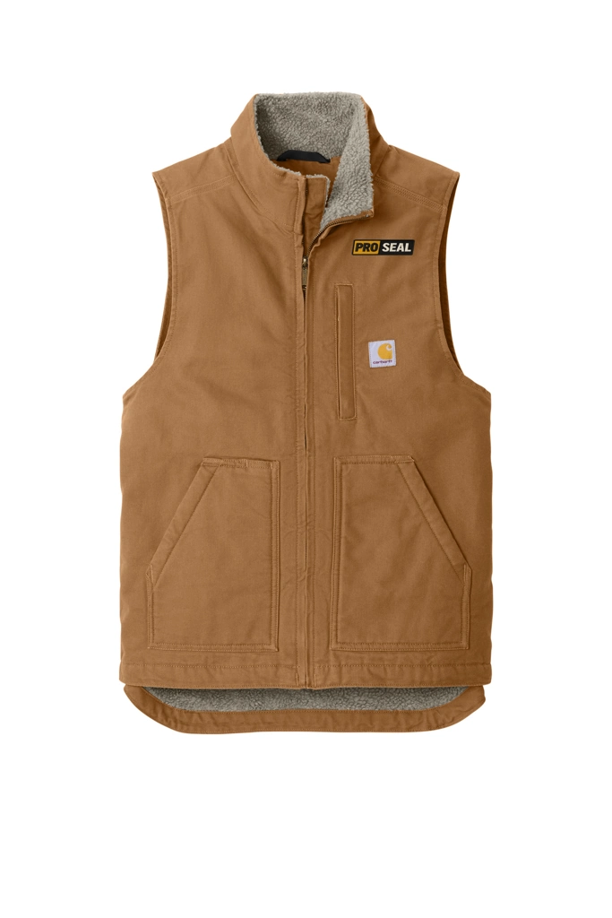 Color Image for CT104277 - Carhartt® Sherpa-Lined Mock Neck Vest - Carhartt Brown - Proseal - 3 Color - E