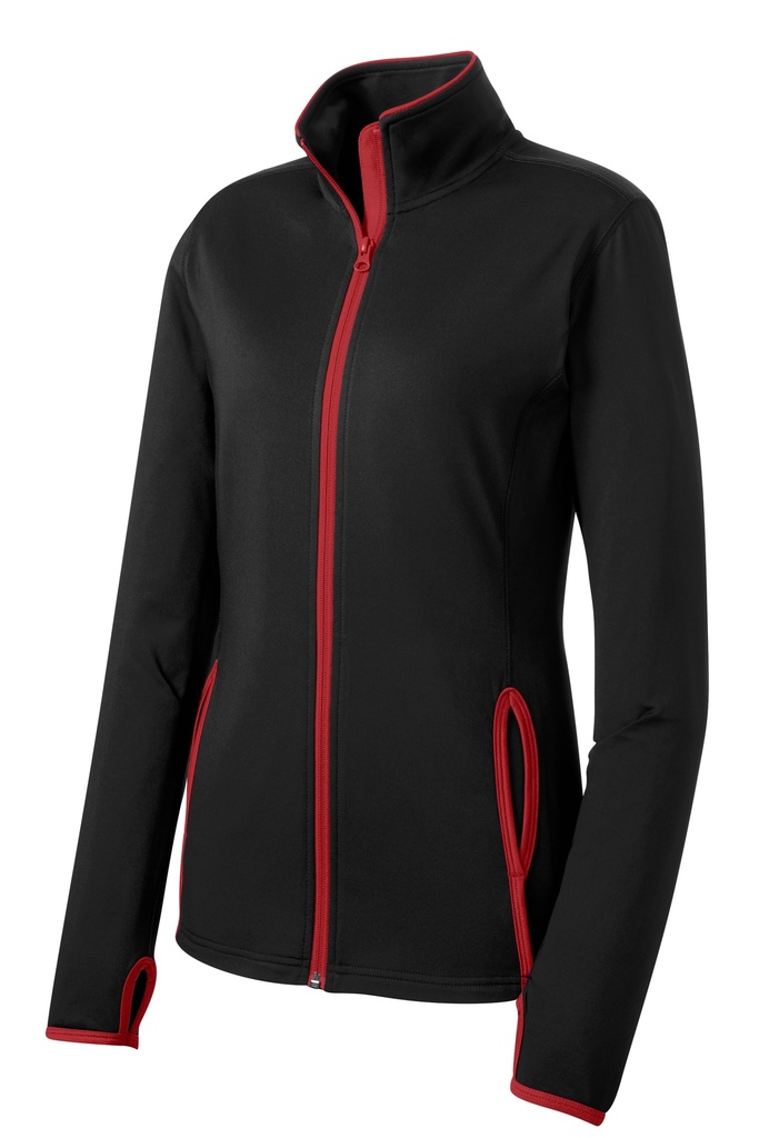 LST853  - Sport-Tek® Women's Sport-Wick® Stretch Contrast Full-Zip Jacket
