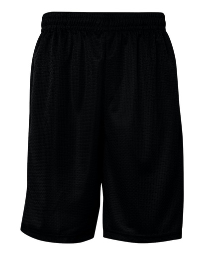 7219 - Badger Men's Pro Mesh 9" Shorts with Pockets (4XL, Black)