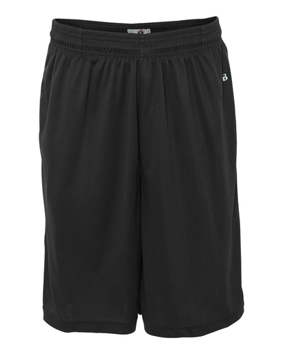 4119 - Badger Men's B-Core 10" Shorts with Pockets (4XL, Black)