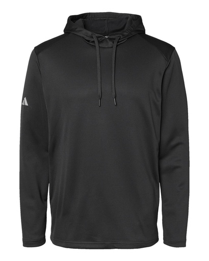 A530 - Adidas Men's Textured Mixed Media Hooded Sweatshirt 